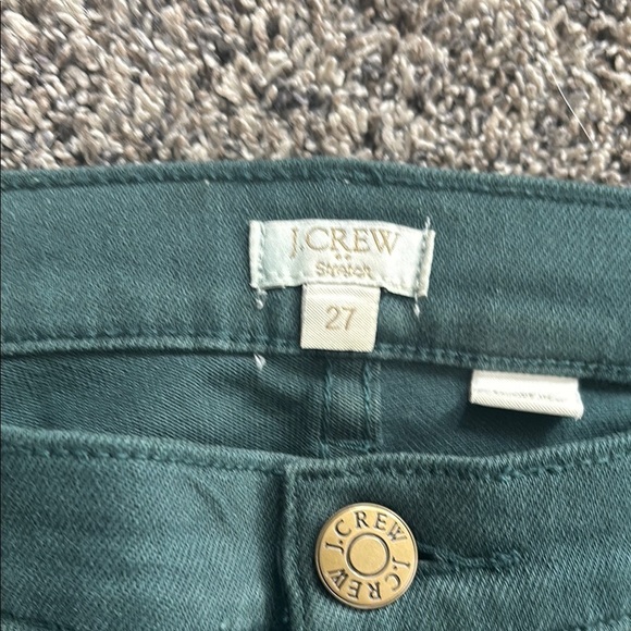 J Crew Green Jeans Zipper Pocket Size 27 - Picture 3 of 6